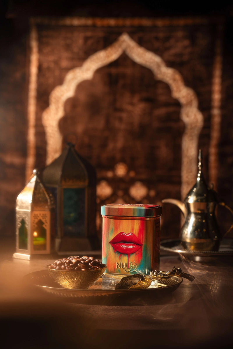 Moka Bliss tin in a quiet interior